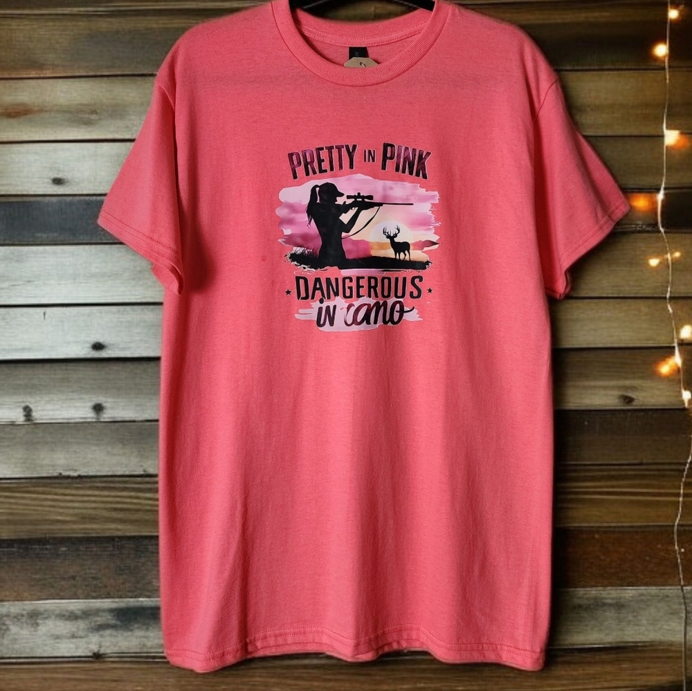 Nwt, Womens Hot Pink Graphic Tee Shirt